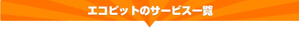 エコピットのサービス一覧